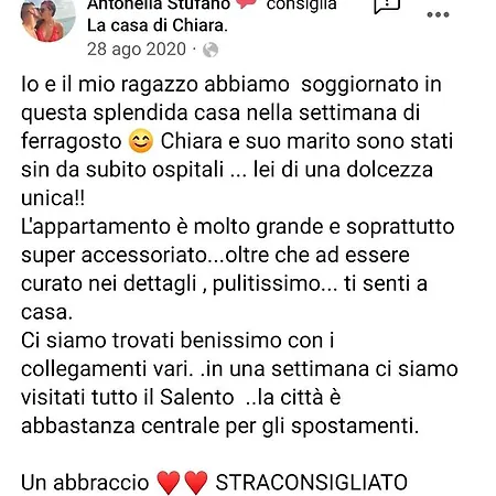 La Casa Di Chiara Lägenhet Taviano (Lecce)